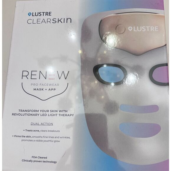Lustre Clear Skin LED Skin Mask Light Therapy for Acne & Anti-Aging Skincare - Picture 1 of 6